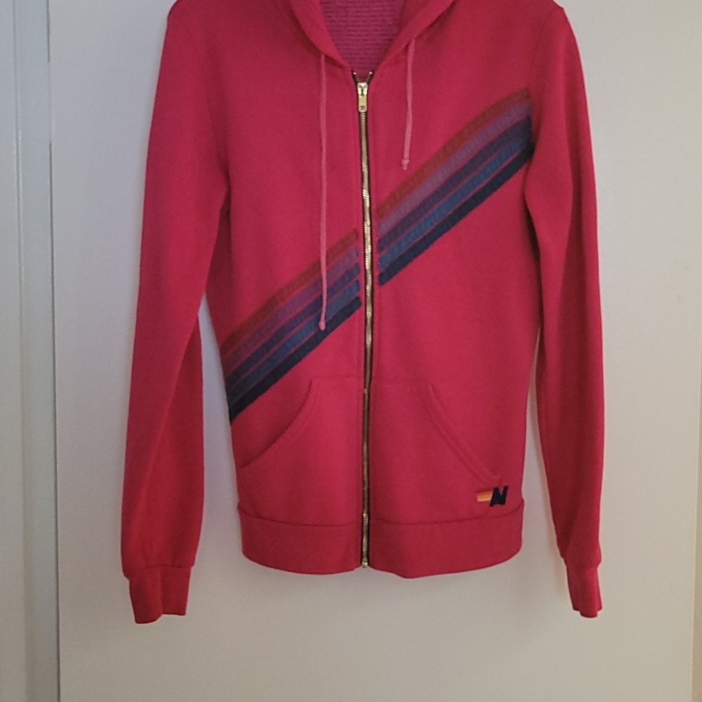 SLIGHTLY WORN ZIP FRONT AVIATOR NATION HOODIE